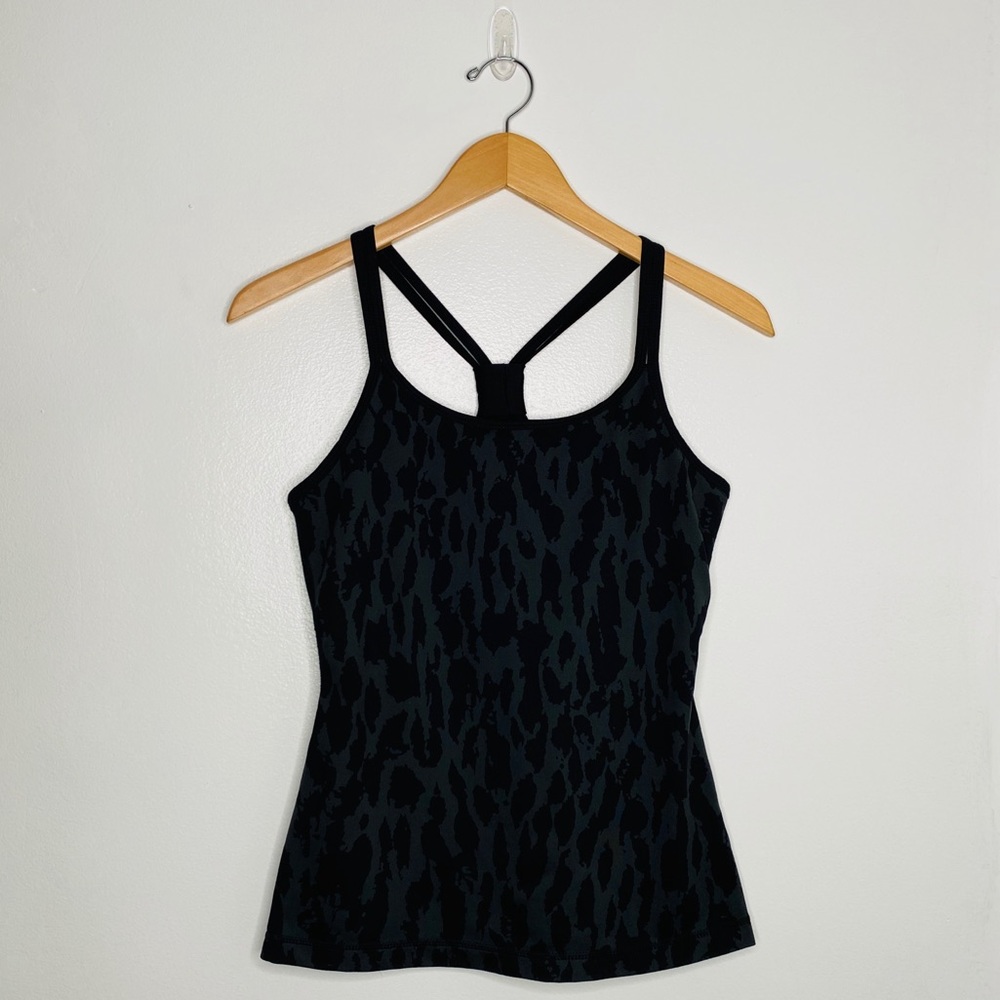 Adrienne Vittadini Leopard Print Workout Tank